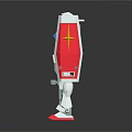 Detailed Gundam Model With Weapon Parts Shield And Accessories On