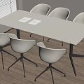 Meeting table and chair office table and chair combination 3d model