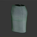 Light Blue Pencil Skirt With Slim Fit Cotton Fabric And Seam Details
