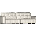 modern double sofa cream sofa 3d model
