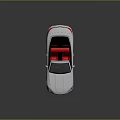 White Mercedes Convertible Car With Red Seats Sleek Body And Modern Design