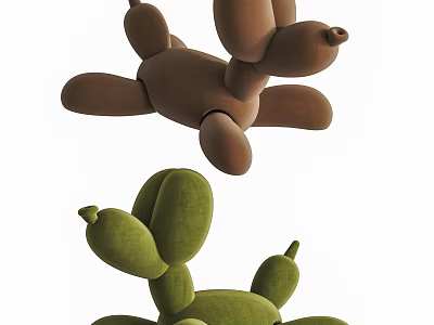 Modern Blow Dog Decoration Cream Blow Stool Children's Cartoon Dog Decoration Children's Toy Decoration Fashion Decoration 3d model