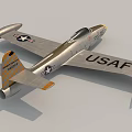 USAF Fighter Jet With Silver Exterior And FS 45 Markings