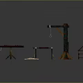 Vintage Traditional Furniture Collection Including Bench Stools Table And Decorative Elements