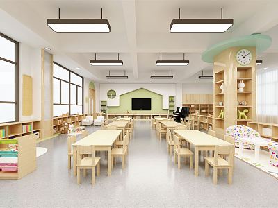 Modern Kindergarten Classroom model