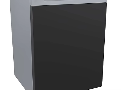 Modern Sleek Black and Gray Vertical Daily Use Home Appliance Design 3d model