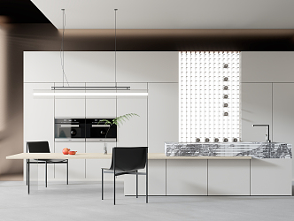 Open kitchen Modern kitchen 3d model