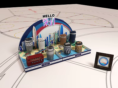 Display props display props thermos cup daily necessities 3d model