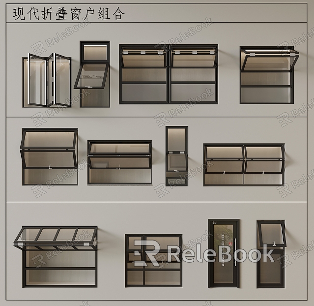 Modern folding window combination model