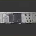 White Industrial Control Box Structure With Control Panel And Ventilation Slots