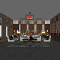 New Chinese-style Cigarette Hotel Cashier Shelf Cigarette and Wine Display Cabinet Cigarette and Wine Display Cabinet Cigarette and Wine Store 3d model