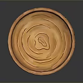 Round Wooden Tray With Intricate Spiral Patterns For Home Decorative Use