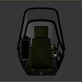 Modern Aircraft Cockpit Interior With Transparent Canopy Instrument Panel And Seats
