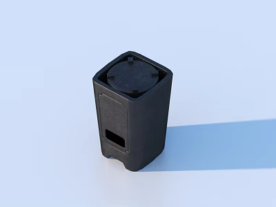 Black Square Household Storage Container With Practical Design And Small Opening 3d model