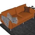Modern double sofa 3d model