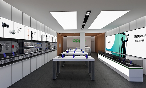 Modern Mobile Phone Shop 3d model