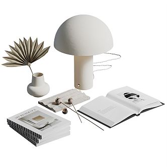 Modern Ornaments Combination Table Lamp Book Ornaments 3d model