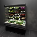 Commercial Display Refrigerator With Fresh Vegetables And Fruits For Retail Store