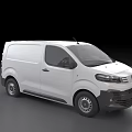 White Peugeot Commercial Van Front View With Modern Design And Headlights