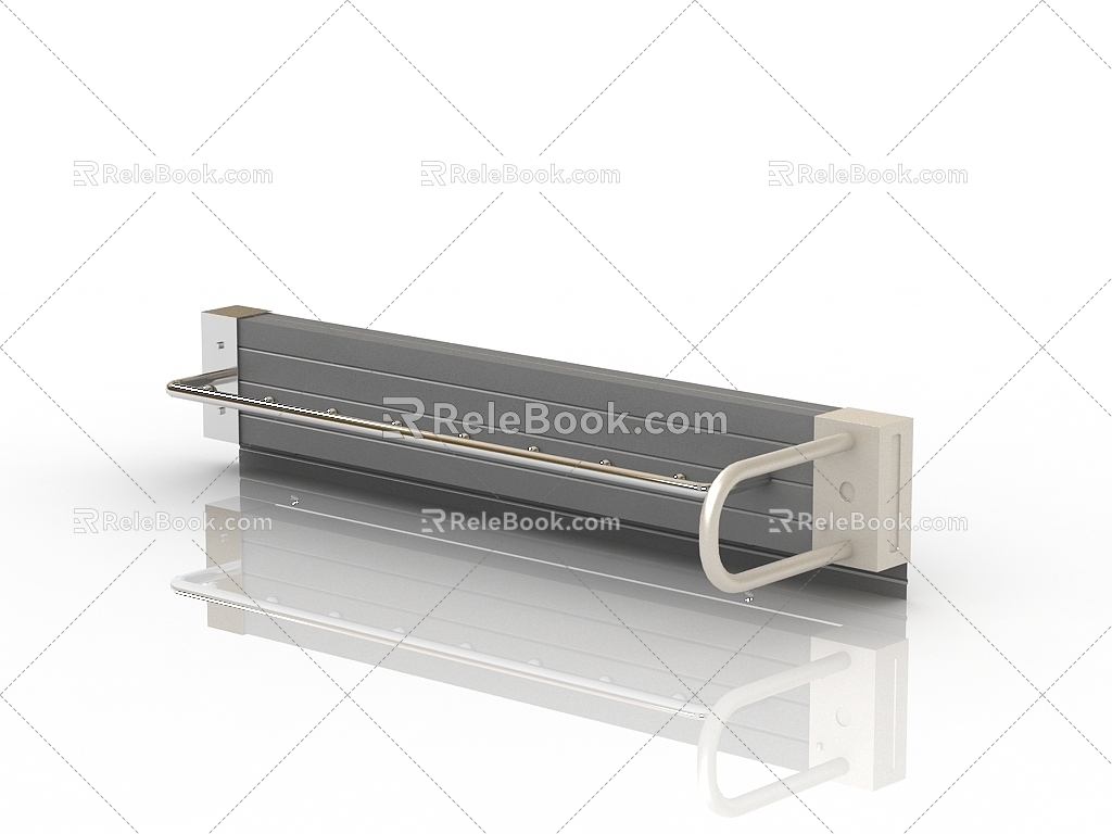 Modern finished tie rack 3d model