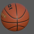 Spalding Orange Basketball With Bold Black Stripes And Textured Surface 3d model
