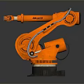 Orange KUKA Industrial Robot Arm As Key Automation Equipment In Manufacturing Industry