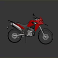 Red Off road Motorcycle With Black Seat And Silver Exhaust System Design