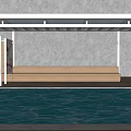 modern gallery shelf 3d model