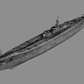 Vintage Military Submarine Weapon With Naval Warship Design And 3D Model Details