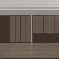 Modern Minimalist Wardrobes With Light Dark Brown Frames Lattice Pattern Panels And Gold Handles