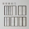 Heavy Duty Sliding Doors Modern Design With Glass Panels And Metal Frames