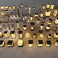 Multiple Styles of Outdoor Lights with Different Designs and Illuminated Features