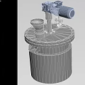 Industrial Stainless Steel Mixing Vessel With Motor And Flange Top Structure