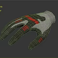 Gray And White Sports Gloves With Red Accents And Knit Wrist Design For Outdoor Use