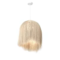 Elegant Modern Beige Tassel Woven Chandelier With Minimalist Design For Interior Lighting