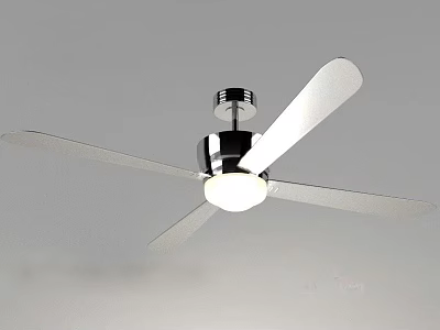 Modern Ceiling Air Conditioner Fan With Light And Metal Blades 3d model