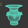 Ancient Bronze Vessel With Intricate Carvings Decorative Handles And Wide Mouth Base