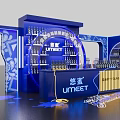 UMEET Photo Check-in Spot With Modern Booth Neon Lights Decor And Wine Bottles