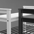 White and Black Modern Dressers With Multiple Storage Shelves for Home Use