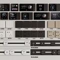Smart and Traditional Switch Panels with Sockets Digital Display in White Black Beige
