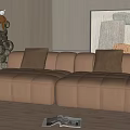 Modern double sofa 3d model