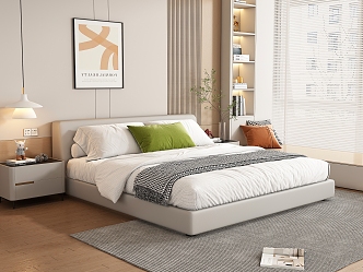 Modern Double Bed 3d model