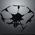 Professional Hexacopter Drone Design With Integrated Camera And Rotor Blades Structure