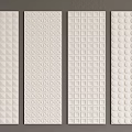 White Decorative Wall Panels With Various Textured Patterns For Interior Design 3d model