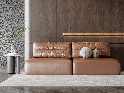 Modern double sofa 3d model