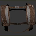 Brown Leather-like Harness With Adjustable Straps And Buckle Design Daily Essentials