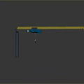 Industrial Gantry Lifting Equipment With Blue Frame And Yellow Beam Structure