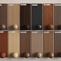 Assorted Wood Wall Paneling Color Samples Showing Various Natural Tones For Selection 3d model
