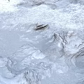 White Textured Rocky Terrain With Irregular Ridges And Folds Surface