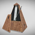 Wooden Metronome Musical Instrument Accessory With Classic Design And Tempo Indicator